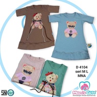 MOMS GIFT Girls' Clothes 1 2 3 4 Years Old Pearl Diamond Motif Cute Waffle Jersey Baby Dress/