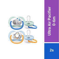 Philips Avent Ultra Air Pacifier 0-6m Boy (Blue/Orange x 2 pcs) SCF080/05