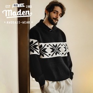 เสื้อสเวตเตอร์คอปกเสื้อคาร์ดิแกน Isle แบรนด์มาเด็นเสื้อถักให้ความอบอุ่นลาย Icelandic Navajo เสื้อฤดู