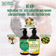 Dầu Gội Thảo Dược Gừng Dừa Cỏ Cây Hoa Lá Giúp Làm Sạch Gàu Giảm Rụng Phục Hồi Hư Tổn