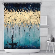 Modern Simple Home Printed Shower Curtain Bathroom Accessories Bathroom Waterproof Curtain Bathtub Screen Rideau Douche