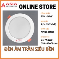 Led Ceiling Light, Ceiling Light, Capacity 7W, 9W, 12W...3-Color Ceiling Light, Genuine ASIA Downlig