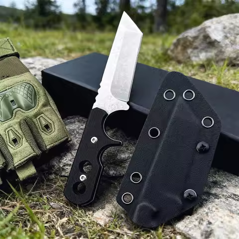 Multi-functional Survival Knife - 8Cr13MoV Steel Blade G10 Fiberglass Handle Specially Designed for 