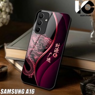 HP Casing SAMSUNG A16 Softcase SAMSUNG A16 Case Glossy Casing Shiny Glass Protector Mobile Phone Acc