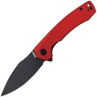 Kubey Calyce KUB901F Black Stonewashed Linerlock Knife Red Handle