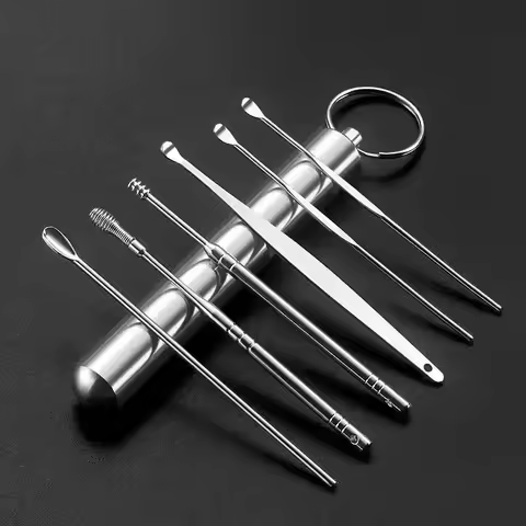 Ear Pick Six-piece Set Ear Cleaning Ear Picking Earpick Convenient Portable Ear Pick Household for A