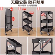 [in stock] Flower Stand Living Room Floor-Standing Small Trolley Storage Rack Movable Balcony Succul