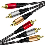 Audio Video RCA Cable 3 ft,Yeung Qee 3RCA Male to 3RCA Male Composite AV Cable Compatible with Set-T