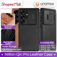 Samsung Galaxy S25 Ultra Case / S25+ Plus / S25 Nillkin Qin Pro Leather Flip Camera Cover Slide Casi