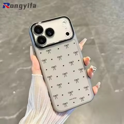 ins Style Bow Tie Clear Phone Case For OPPO F31 F27 F25 F23 F21 F21S F19 Pro Plus F19S F17 F11 Pro A