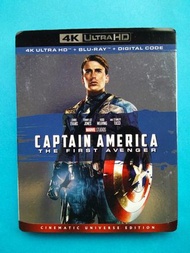 MARVEL CAPTAIN AMERICA THE FIRST AVENGER 4K ULTRA HD BLU RAY 2 DISC + SLIPCOVER