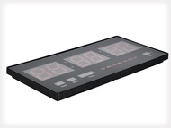 GooAB Shop นาฬิกา LED ติดฝาผนัง แบบบาง ตัวเลข 3 นิ้ว ขนาด 18 นิ้ว ไฟสีแดง JH-4622