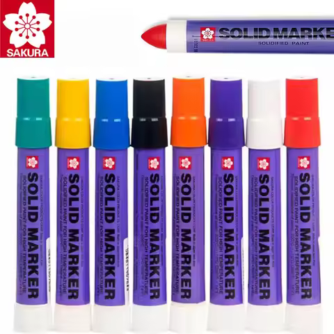 8pcs Sakura Solid Paint Markers XSC Steel Plate Tire Writing Graffiti Waterproof Permanent Marking I