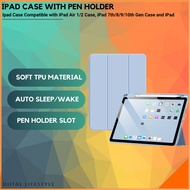 【SG READY STOCK】iPad Case Compatible with iPad Air / iPad / iPad Pro 11 Inch Case with Pen Holder,