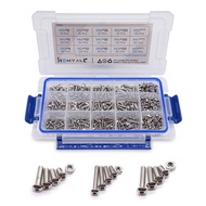 304 Stainless Steel Screw and Nut 515pcs, M3 M4 M5 Metric Socket Head Bolt and Nut Assortment Set