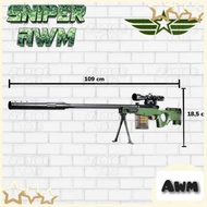 READY STOK AWM Mainan Tembakan Sniper AWM KAR 98K Peluru Busa Anak Laki Cowok Gel BLaster Manual