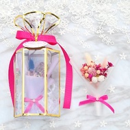 迷你乾燥花束禮盒(中)-桃花朵朵 婚禮小物 畢業禮物