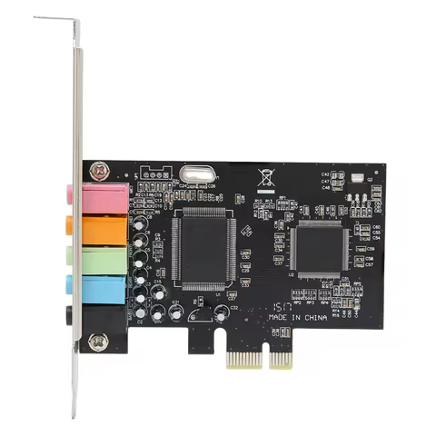 PCI-E 5.1 Sound Card Computer PCIE 5.1 Channel 3D Audio 6 Channels 3D Games Music Digital Sound Card