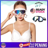 [#B13] Adult Swimming Goggle Swim Diving Adjustable Waterproof Anti-fog Big Frame Goggle Cermin Mata