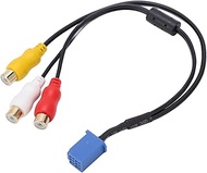 6 Pin AV 3040 Port Car 3RCA Cable Adapter for DVD Navigation, Stereo Audio Video Connector, Supports