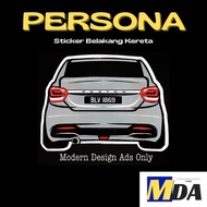 (PROTON- PERSONA) Sticker of Car Backside, Sticker Belakang Proton Persona ,Custom No. Plat, Color.-