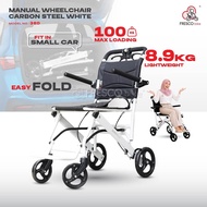 Fresco Bike 8.9kg Lightweight Foldable Transport Wheelchair | Compact Travel Wheelchair