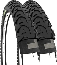 ECOVELO Unisex - Adult 2 Tyres 16 x 1.75 (47-305), Black, 16 Pollici