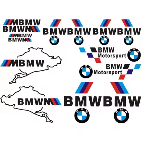 BMW Car Decorative Stickers Rearview Mirrorcenter Console Handle Sticker For BMW E39 E36 E30 X7 M X6