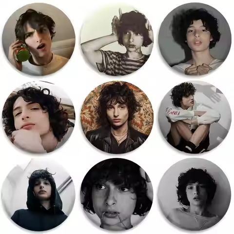 Actor F-Finn W-Wolfhard Badges Round Exquisite Badge Brooches Creative Pins For Clothes Hat Backpack