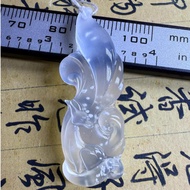 Natural Boutique Xiuyu Snowflake Cotton Phoenix Nine Pendant Nine-Tail Pendant Size: 39.9-14.3-6.3mm