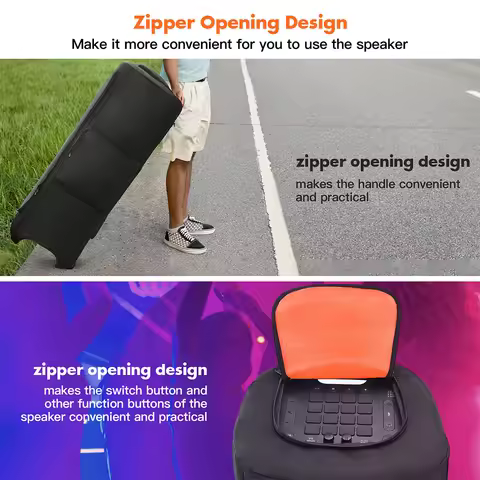 Speaker Dust Cover with Mic Pocket Waterproof Padded Speaker Protective Cover for JBL PARTYBOX 1000/