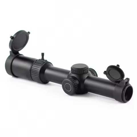 Compact 1-6x24IR Hunting Riflescope Zero Lock Turret 30mm Tube 1/2MOA Adjust Rangfinding Reticle Gla