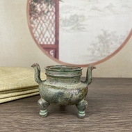 ขาตั้งกล้องทรงกลมสีบรอนซ์โบราณพร้อมฆ้องขนมังกร Kebu ขนาดใหญ่แม่ Wu ขาตั้งกล้อง Luoyang เครื่องประดับ