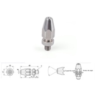 GG  Adjustable Stainless Steel Solid Conical Nozzle 0 Degrees 30 Degrees 60 Degrees Cleaning Spray H