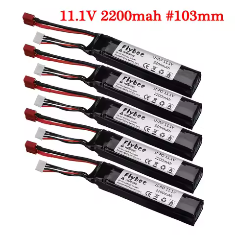 Upgrade 2200mAh 35C Water Guns 1Pcs 11.1V Lipo Battery 3S for AKKU Mini Airsoft BB Air Pistol Electr