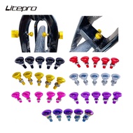 Litepro 5pcs Set Front Wheel Rear Fork Fixed Screws M5/M6*18mm Modified Cycling Parts Bolts For birdy Bicycle
