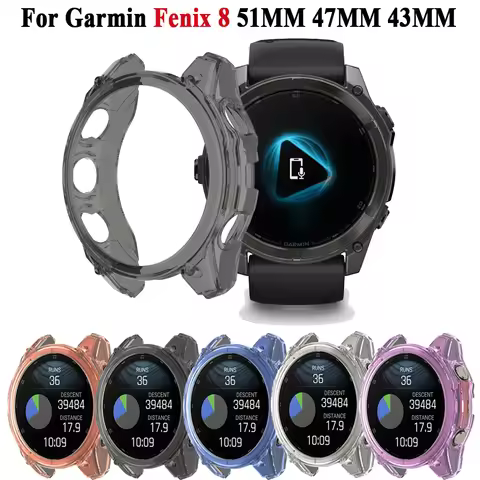 New Protection Case For Garmin Fenix 8 51 47 43mm 7 7S 7X 5S 5 5X Plus 6S 6 6XPro Protector Frame So