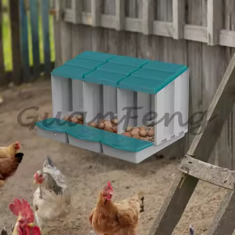 Compartment Roll Out Nesting Box for Chickens | Heavy Duty Chicken Coop Nesting Box with Lid Cover t