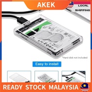 2.5 Inch HDD Case Transparent SATA To USB 3.1 Type-C UASP Accelerate SSD Case External Enclosure Sup