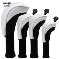 [Simhoa] Golf Head Covers for Driver Fairway Woods Hybrid 4 Piece Set Sports Golf Club Protector