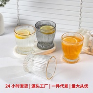 coffee cup Ready Stock ins Wind Glass Cup Creative Household Water Cup Wine Milk Juice Ice Cream Ice