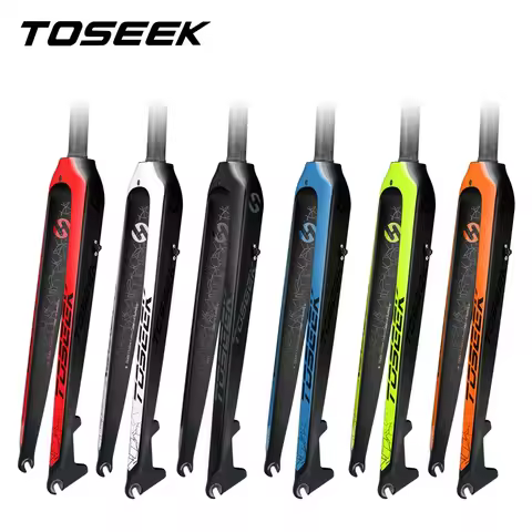 TOSEEK Carbon Fork 29 Straight Tube Bike Fork 560g Hard Carbon Mtb Fork 29 Front For Bicycle