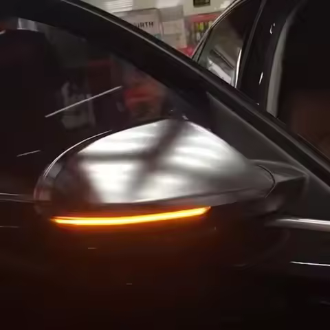News 2x Dynamic Amber LED Wing Mirror Turn Signal Light for A3 A4 A5 S5 B8 Flowing LED Reverse Mirro