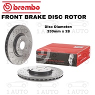 GENUINE BREMBO FRONT BRAKE DISC ROTOR MERCEDES R171 SLK200 171.445 (330mm type)