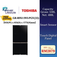 【FREE SHIPPING】Toshiba 530L Multi Door Refrigerator GR-RF611WI-PGY(22)