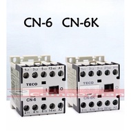 TECO Contactor CN-6 AC AC220v Small 9A Contactor CN-6K DC DC24V