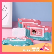 Pjj - 6039 Baby Wet Wipes / Non Alcoholic Wipes / Baby Wipes Tissue / Unscented Wipes 80 Sheets / Pu