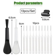 13Pcs/Set Mini Sikat Pembersih Lubang Charger HP Shower Head Anti Sumbat Type-C Dust Plug Anti Debu