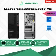 PC i7 Lenovo ThinkStation P340 MT Intel Core i7 (10th Gen) / 16GB RAM / 256GB NVME / Win 11 Pro (Ref
