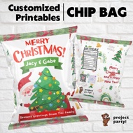 Christmas Gift Chip Bag | Personalized | Customized | Presents | Souvenir | Christmas Party | Gift Ideas for kids